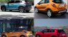 Hyundai Kona vs. Renault Captur vs. Peugeot 3008 vs. Vauxhall Mokka X (Opel Moka X) rear three quarters