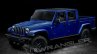 Jeep Wrangler Pickup crew cab blue rendering