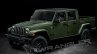 Jeep Wrangler Pickup crew cab green rendering