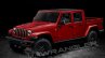 Jeep Wrangler Pickup crew cab red rendering