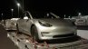 Tesla Model 3 front three quarters New Zealand spy shot