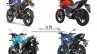 Bajaj Pulsar NS160 comparo rear three quarter left