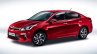 Russian-spec 2017 Kia Rio sedan front three quarters studio image