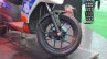 Aprilia SR150 front wheel with Chelsea livery at Nepal Auto Show 2017