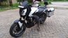 Bajaj Dominar with aluminium panniers front left quarter