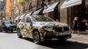 Camouflaged BMW X2 front quarter snapped Milano Fashion Show