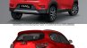 Mahindra KUV100 NXT vs. Mahindra KUV100 rear three quarters