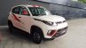 Mahindra KUV100 NXT white accessorised front three quarters right side