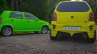 Modified Maruti Alto green and yellow rear