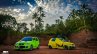 Modified Maruti Alto green and yellow