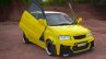 Modified Maruti Alto yellow scissor doors