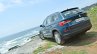 Skoda Kodiaq test drive review rear three quarters angle