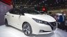 2018 Nissan Leaf front three quarters at the 2017 Dubai Motor Show