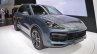 2018 Porsche Cayenne Turbo front three quarters right side at 2017 Dubai Motor Show