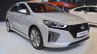 Hyundai Ioniq hybrid front three quarters at 2017 Dubai Motor Show