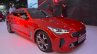 Kia Stinger GT front three quarters right side at the 2017 Dubai Motor Show