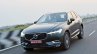 Volvo XC60 test drive review front angle left front three quarters motion