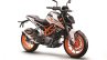 2018 KTM 390 Duke white press front right quarter