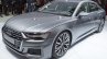 2018 Audi A6 front three quarters left side elevated view at 2018 Geneva Motor Show