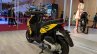 Aprilia Storm Yellow with accessories rear left quarter at 2018 Auto Expo