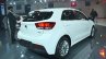 Kia Rio rear three quarters at Auto Expo 2018