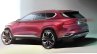 New generation Hyundai Santa Fe sketch rear three quarters