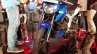 2018 TVS Apache RTR 160 4V India launch Blue front