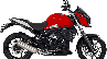 Mahindra Mojo UT300 Red press right side