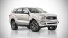 2018 Ford Endeavour : 2018 Ford Everest white front three quarter angle rendering