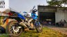 Bajaj Dominar 400 with Blue Domivel kit rear angle