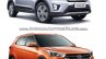 Hyundai Creta old vs new front three quarters