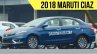 2018 Maruti Ciaz (facelift) blue front three quarters left side spy shot