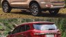 2019 Ford Everest vs. 2015 Ford Everest rear three quarters