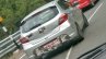 Tata Tiago JTP rear three quarters right side spy shot