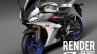 Yamaha R25 Yamaha R3 Facelift rendering image grey