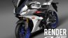 Yamaha R25 Yamaha R3 Facelift rendering image white