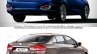 maruti ciaz old vs new comparison rear three quarter image