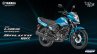 Yamaha Saluto 125 Right Front Quarter Blue 2