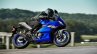 2020 Yamaha R3 Icon Blue Side Profile Motion