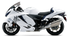 2021 Suzuki Hayabusa White Blue Left Side