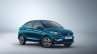 New Tata Tigor Ev Teal Blue Front Right