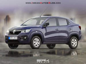 Renault Kwid Based Sedan Iab Rendering
