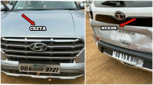 Hyundai Creta And Tata Nexon Accident