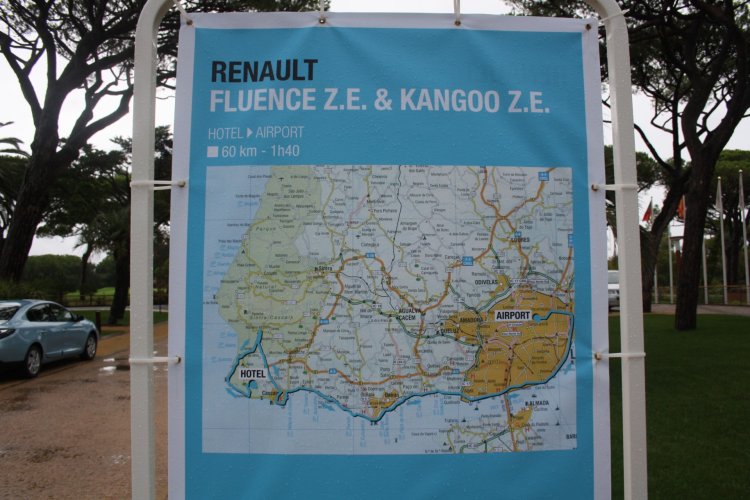 Renault Fluence ZE drive route map