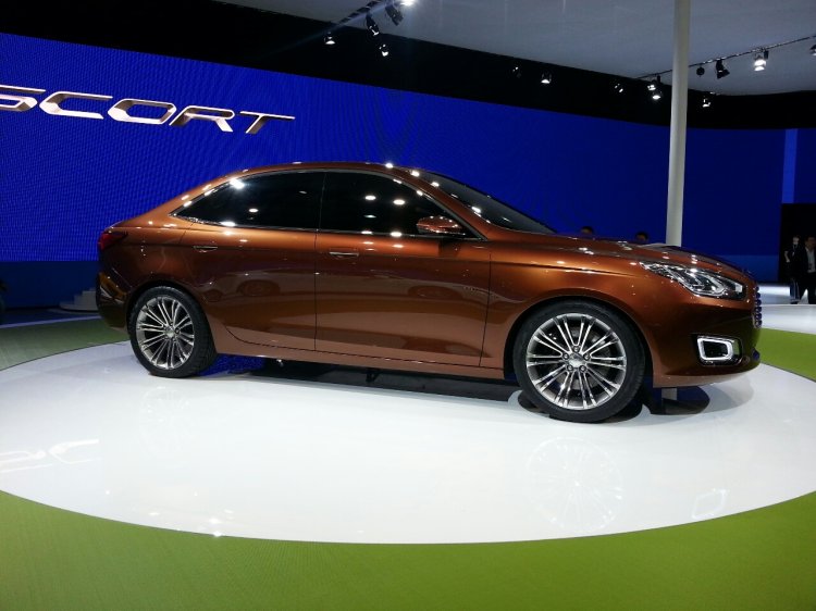 Ford Escort concept side view at 2013 Auto Shanghai
