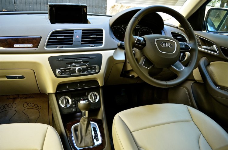 Interiors of Audi Q3 petrol