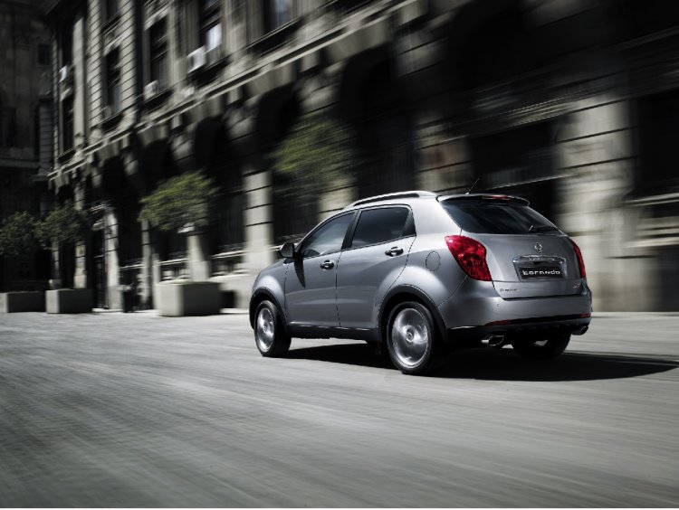 Ssangyong Korando rear three quarters
