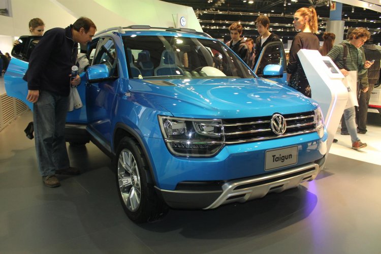 VW Taigun production version bound for Frankfurt?
