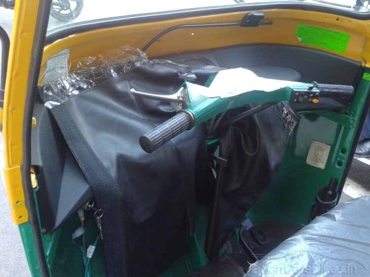 dashboard of the 2013 Bajaj RE three wheeler spied