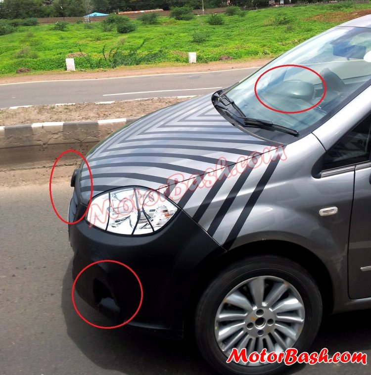 2014 Fiat Linea Facelift spied in India front
